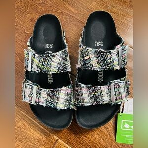 Birkenstock tweed Rivet logo